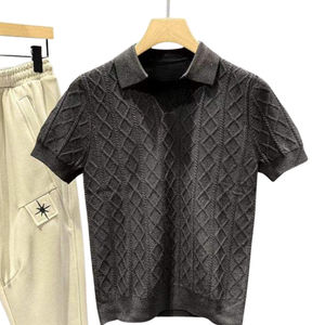 American Retro Embroidered Solid Knitted <b>Long</b> <b>Sleeve</b> for <b>Shirt</b> Premium Cotton Breathable Soft Comfortable Lightweight Classic - Product Image 3