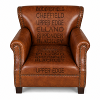 Fauteuil de style américain avec tissu rembourré de qualité supérieure et pieds en bois massif, chaise d'appoint confortable pour salon, hôtel, salle de séjour