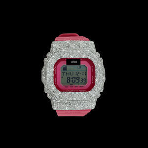 Montre de marque avec lunette carrée sertie de diamants, en moissanite VVS de qualité supérieure - Montre en argent 925 style hip-hop pour homme ou femme - Product Image 1