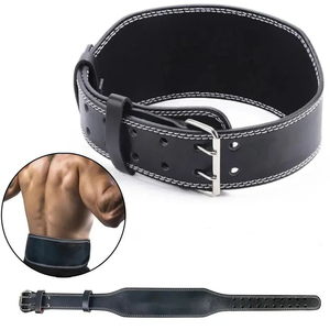 High quality gym leather belt weightlifting waist support fitness bodybuilding heavy duty durable adjustable Waist Belt - Product Image 6