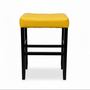 Tabouret de bar moderne en cuir PU sans dossier, tabouret de comptoir rembourré pour cuisine - Product Image 1