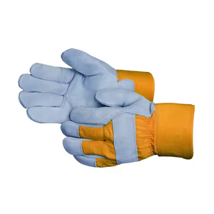 Gants de travail en cuir de haute qualité, gants de sécurité en cuir de mouton, antidérapants, pour la construction, prix direct usine - Product Image 3