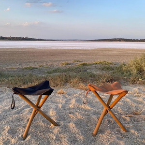 Custom logo folding <b>leather</b> hunting <b>stool</b> wholesale OEM supplier high quality handmade portable camping <b>stool</b> export low price - Product Image 2