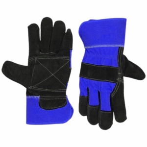 <b>Long</b> Lasting Reinforced Cowhide Split Leather Rigger <b>Gloves</b> Industrial Heavy Duty Heat Resistant Rubberized Cuff Safety <b>Gloves</b> - Product Image 2