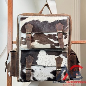 Vente directe d'usine ODM & OEM rétro pur véritable sac à dos pour ordinateur portable en peau de vache pour unisexe haute qualité en cuir véritable sacs à dos de voyage - Product Image 1