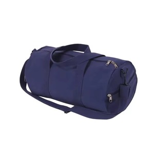 Navy Blue 600D <b>Duffel</b> <b>Bag</b> 30-<b>40L</b> with Shoulder Strap and Zipper Pockets - Product Image 3