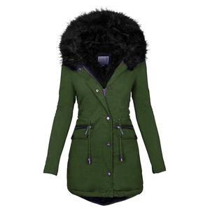 Abrigo largo de lana de borrego para mujer, cálido para invierno, estilo vintage con cremallera y botones, bordado, Elite, nuevo - Product Image 1