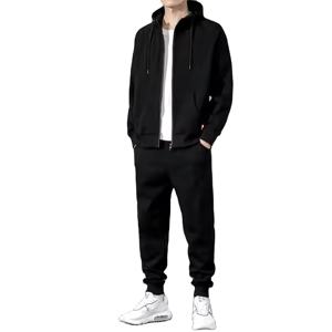Ensemble de jogging décontracté pour homme de qualité supérieure, respirant, en polyester/coton, taille élastique, longueur complète, léger, pour adulte - Product Image 1