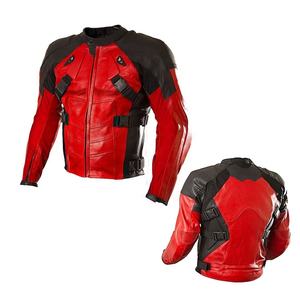 Black-Red Racing Moto-Jacket Transpirable de secado rápido Chaqueta de motocicleta de cuero genuino Color personalizado Protector Bikers Riding - Product Image 5