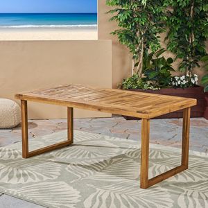 Tavolo da Pranzo da Esterno in Legno di Acacia, 175 cm, Finitura Naturale Sabbiata - Product Image 3