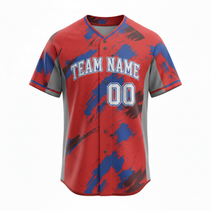 เสื้อเบสบอลทีมผู้ใหญ่แบบพิมพ์ลาย ระบายอากาศได้ดี คุณภาพสูง ปรับแต่งได้ ผลิตจากโพลีเอสเตอร์ 100% แห้งเร็ว คอวี ออกแบบมาเพื่อการเล่นกีฬา - Product Image 5