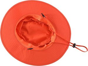 Chapeau Bob Unisexe en Nylon Respirant Style Safari Orange avec Broderie 3D et Sangle Réglable pour Adultes – Idéal pour l'Extérieur et l'Été - Product Image 4