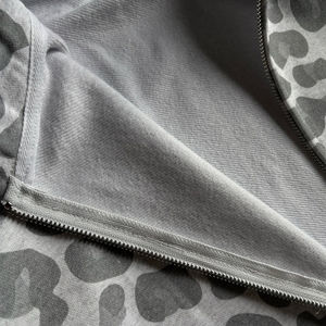 Sweat à capuche zippé OEM personnalisé, coupe ample, style streetwear, en molleton bouclette 100% coton, vintage, manches longues, pour l'hiver - Product Image 3