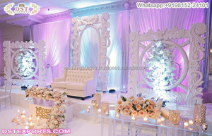 Marcos FRP de tema blanco de boda para decoración, marcos temáticos de jardín de noche de boda de moda, Marcos FRP de tema blanco de boda para Decoración - Product Image 5