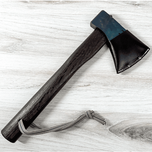 Custom Handmade <b>Axe</b> Head in High Carbon Steel with Wooden Handle and Leather Shaft-Industrial & DIY Grade OEM Available - Product Image 6