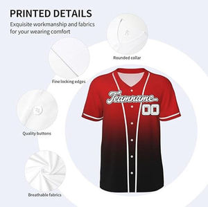 Maillots de baseball personnalisés en gros, impression sur mesure, hauts de baseball unis pour hommes, sublimation, prix abordable - Product Image 6