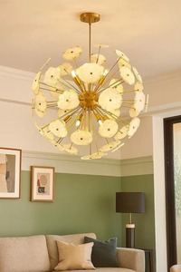 Most Selling <b>Modern</b> <b>Gold</b> Metal <b>Chandelier</b> With Circular Glass Shades For Indoor Lighting Fixtures - Product Image 4