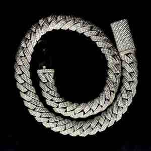 Iced Out Cuban Link Chain <b>Necklace</b> for Men Diamond Hip Hop Chain Luxury <b>Statement</b> Jewelry - Product Image 3