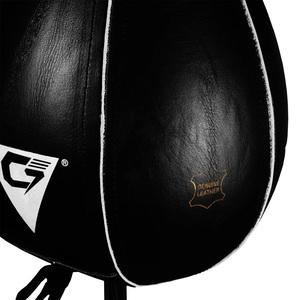 Sac de frappe sur pied Caprio Custom noir et blanc en cuir synthétique robuste avec fermeture auto-agrippante pour le karaté, la boxe et le MMA - Product Image 3