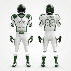 Ensemble maillot et pantalon de football américain personnalisé, grande taille, sublimé, respirant, anti-humidité, extensible dans quatre directions, écologique - Product Image 5