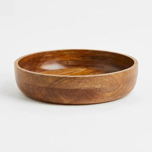 Tazón de madera hecho a mano para servir, tazón de madera natural para ensaladas, para servir bocadillos, frutas y decoración de cocina y comedor. - Product Image 1