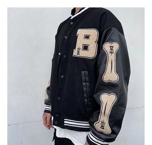 Chaqueta universitaria de béisbol de lana personalizada para hombre 2022, manga larga con los últimos diseños, venta al por mayor, chaquetas con letras en blanco lisas de invierno - Product Image 2