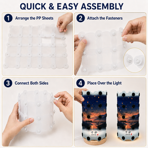 โคมไฟตั้งโต๊ะ DIY รุ่น SHIFEN พร้อมภาพพิมพ์ลายทิวทัศน์ตามสั่ง, โคมไฟแบบ Snap-Fit และฐานไฟ LED ทำจากไม้ เหมาะสำหรับเป็นของฝากสำหรับการเดินทางในไต้หวัน - Product Image 3