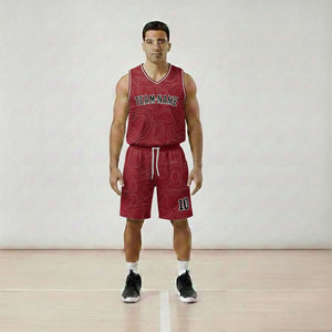 Tenues de basketball personnalisées pour adultes, imprimées, réversibles, en mesh, protection UV, saison printemps, sublimation, position du logo sur le devant - Product Image 1