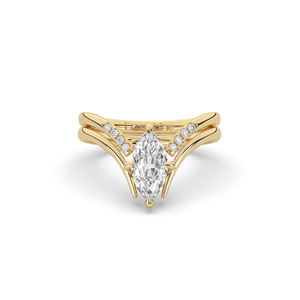Bague de Fiançailles Légère en Or 14K avec Diamant de Laboratoire 1,08 Carat Taille Marquise Style Unique pour Femme - Vente en Gros Direct Usine - Product Image 6