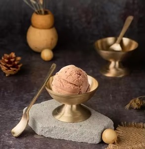 ถ้วยไอศกรีมสแตนเลสเกรดอาหาร ถ้วยขนมหวานโลหะนำกลับมาใช้ใหม่ได้ สำหรับใช้ในบ้าน โรงแรม ร้านอาหาร และงานจัดเลี้ยง - Product Image 2