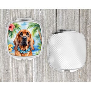Bloodhound Luau Miroir de maquillage de voyage compact Design portable pliant avec des caractéristiques décoratives Cadeau pour femmes et filles - Product Image 4
