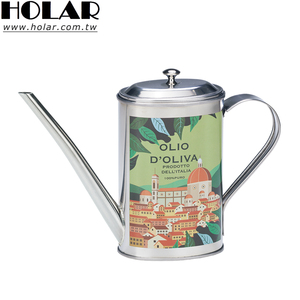 [Holar] Taiwan Made Vintage Oval Shaped Stainless Steel Cooking Oil <b>Bottle</b> for Kitchen - Product Image 1
