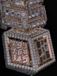 จี้ตัวอักษรเงินแท้ 925 ประดับมอสซาไนต์ VVS แบบ Iced Out สไตล์ฮิปฮอปสำหรับผู้ชาย - Product Image 2