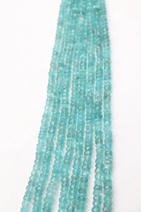 Perles Rondelle à Facettes Apatite Ciel Naturelle 4-5.5mm Perles Apatite Bleue - Product Image 3