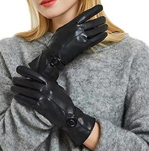 Gants de travail en cuir résistants avec écran tactile - Coupe-vent, respirants et écologiques pour une utilisation quotidienne en extérieur, unisexes - Product Image 6