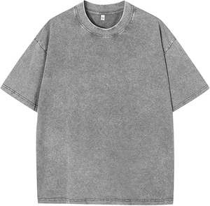 T-shirts pour hommes en coton 100% 300 g/m², col rond, imprimé léopard, formels, surdimensionnés, écologiques, respirants, manches régulières - Product Image 3