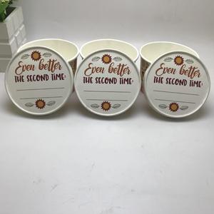 Manufacturer Appearance Style Take-Out Disposable Paper Bowl Cup Double Film Waterproof ECO-Friendly Self-adhesive <b>Lid</b> - Product Image 4