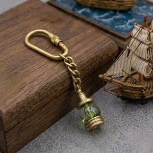 Vintage Brass Lantern Keychain Nautical Marine Lantern <b>Key</b> <b>Ring</b> Maritime Collectible Gift <b>Accessory</b> - Product Image 3