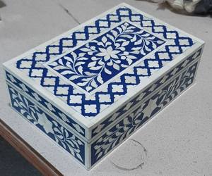 Artisan Made Bone Inlay Jewellery Storage <b>Box</b> Premium Handmade <b>Trinket</b> Organizer for Women Accessories and Gifts - Product Image 3