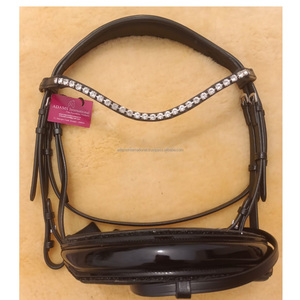 Bride de cheval en cuir de qualité supérieure avec muserolle brevetée et bandeau rembourré doux Fabricant de gros de produits pour chevaux - Product Image 1