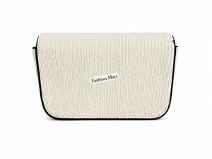 Handmade Beaded Floral <b>Envelope</b> Clutch <b>White</b> Blue Palm Tree Design Evening Party Bag - Product Image 3