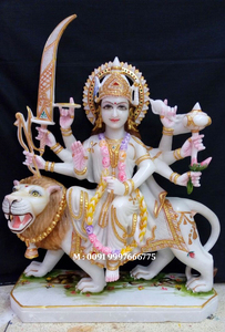 <b>Religious</b> Marble Durga Mata <b>Statue</b> - Product Image 3