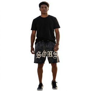 Shorts Bermuda pour Homme 100% Coton Couleur Unie avec Taille Élastique et Poches Logo Avant Respirant Coupe Haute Style Décontracté - Product Image 6