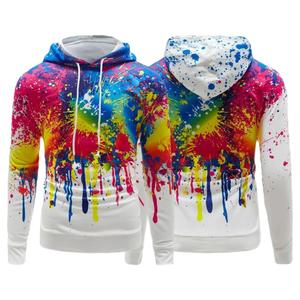 High Quality Custom Made Fleece Hoodie for Men Sublimation Logo Hooded Collar Plain Dyed with Washed Technics - Product Image 4