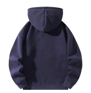 100% algodón Terry Fleece Sudadera con capucha y sudadera Logotipo de impresión personalizada Sudaderas con capucha gruesas y de gran tamaño para hombres - Product Image 3