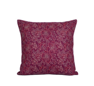 Housse de coussin carrée personnalisable en coton 100% imprimé à la main motif floral, style ethnique indien, amovible - Product Image 6