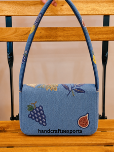 Sac à bandoulière personnalisé fait main de luxe, tendance, robuste et portable, orné de perles, pour fruits et fromages |   Sac à main tendance pour femmes - Product Image 3