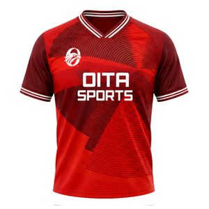 <b>Red</b> Black Soccer Jersey Set for Men Jersey and Shorts Athletic Team Uniform Lightweight Sportswear Breathable Training Match Gam - Product Image 3