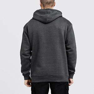 Mens Dark Grey Utility Pocket <b>Hoodie</b> Pullover Hooded Sweatshirt Casual Streetwear Cotton Fleece Oversized <b>Hoodie</b> Custom Logo - Product Image 2
