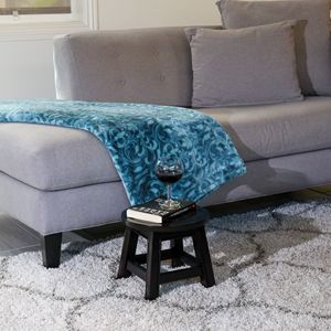 Espresso Carved Wooden <b>Step</b> <b>Stool</b> with Floral Design for Kids' Use As a Chair - Product Image 6